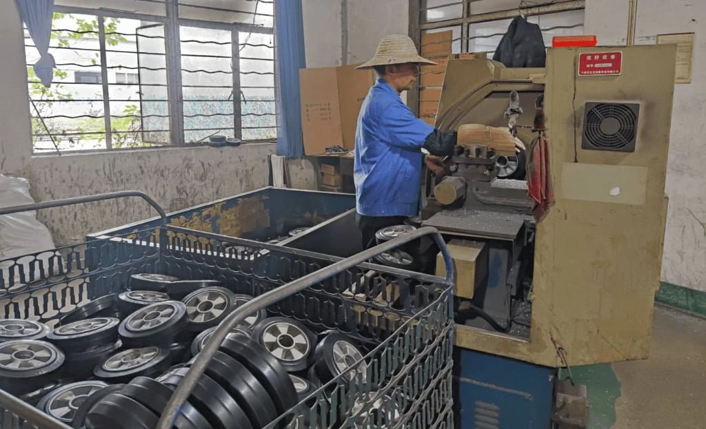 Rubber wheels production