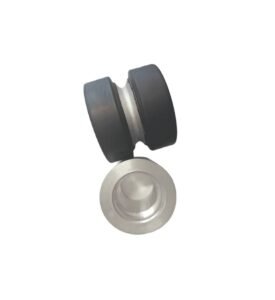 Sorter rubber wheels, durable black rubber tires with aluminum hubs, optimized for smooth operation in industrial sorting machinery.