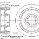 light blue rubber wheel drawing 125mm*36mm