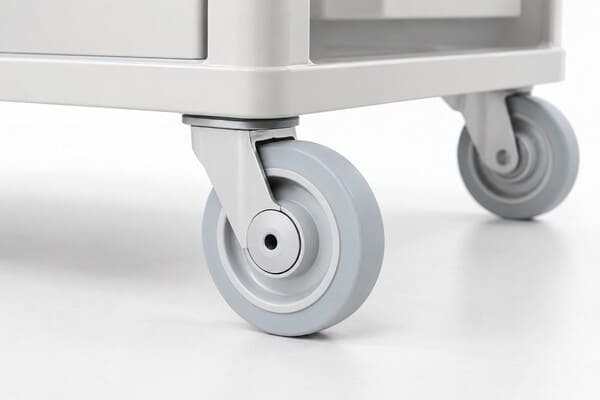 160mm Gray Rubber Wheel with PA Hub thumbnail 2