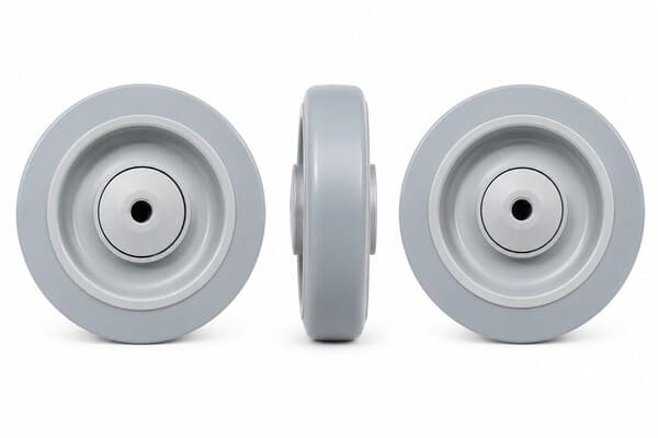 160mm Gray Rubber Wheel with PA Hub thumbnail 3