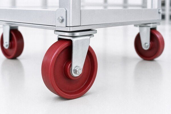 Red Industrial Nylon Swivel Caster Wheel thumbnail 3