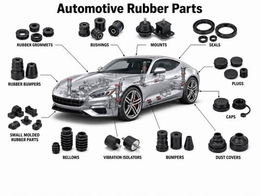 Automotive Rubber Parts manufactured by Julong Rubber