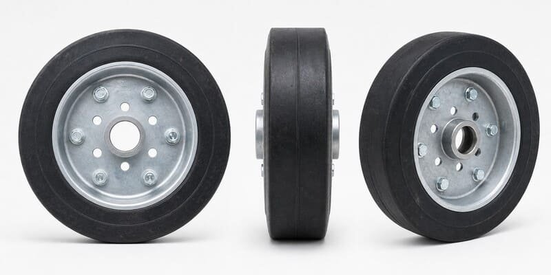 Large-mechanical-drive-rubber-wheels on metal core thumbnail 2