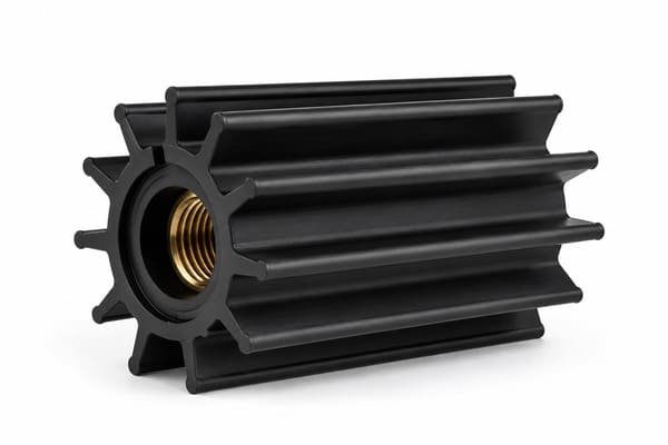 Long Rubber Impeller with Brass Threaded Insert by Julong Rubber