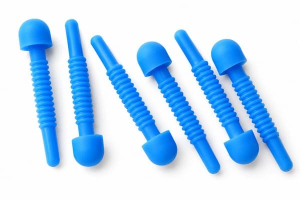 Medical-Grade Silicone Pull Tab | Ribbed Stem Pull Plug