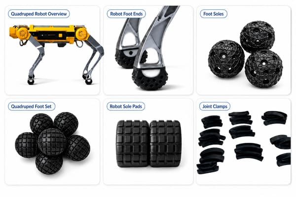Robot Rubber Foot Pads and Joint Clamps