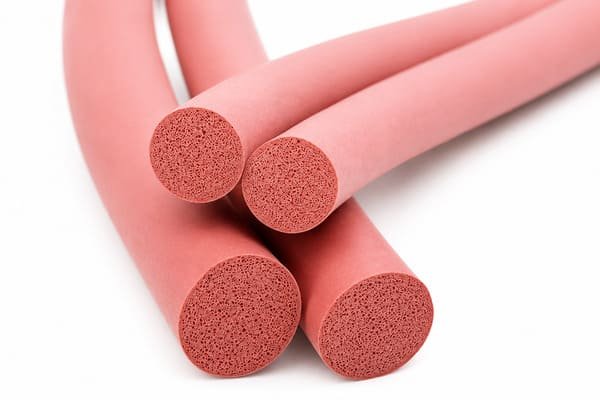 Pink Silicone Sponge Rubber Cords manufactured by Julong Rubber